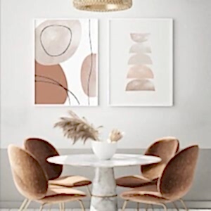 Pure Yuvarlak Mermer Yemek Masası